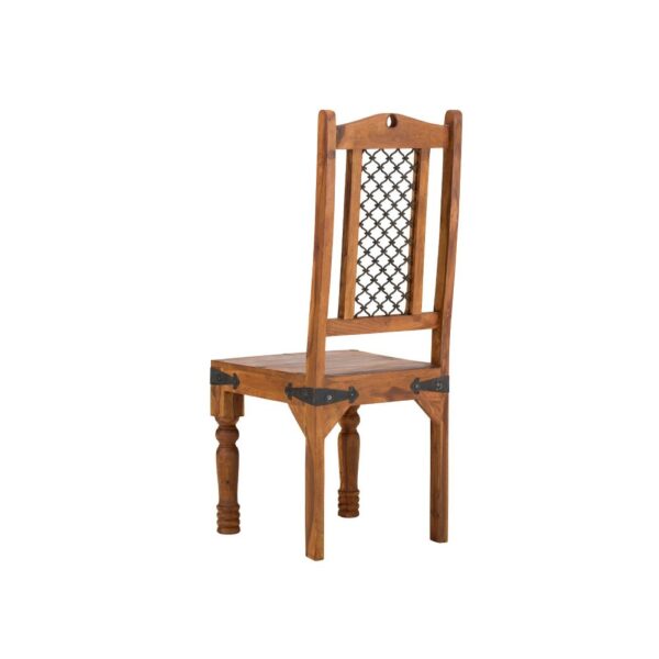 Furnliv Rustic Traditional Solid Sheesham Wood Dining Set with Chairs #06 - Image 2