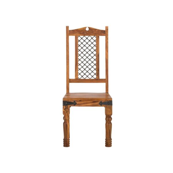 Furnliv Rustic Traditional Solid Sheesham Wood Dining Set with Chairs #06 - Image 3