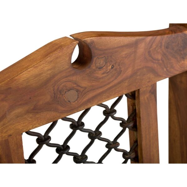 Furnliv Rustic Traditional Solid Sheesham Wood Dining Set with Chairs #06 - Image 4