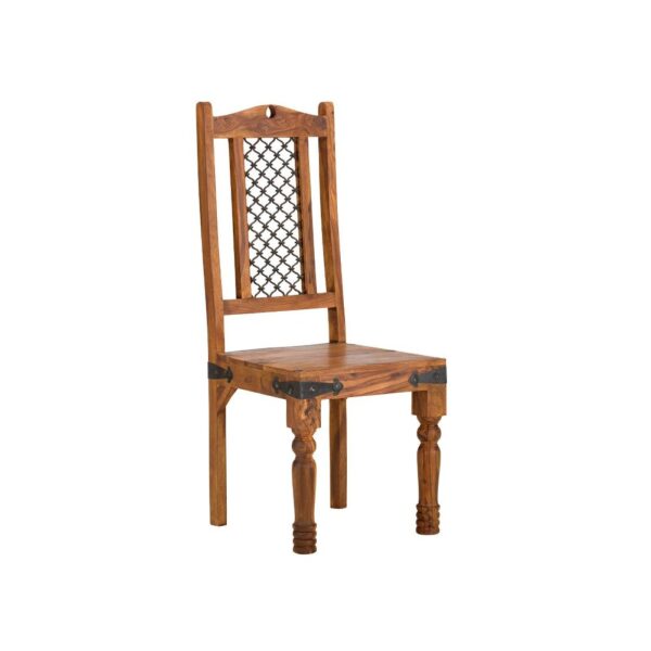 Furnliv Rustic Traditional Solid Sheesham Wood Dining Set with Chairs #06 - Image 5