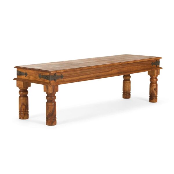 Furnliv Rustic Traditional Solid Sheesham Wood Dining Set with Chairs #06 - Image 8