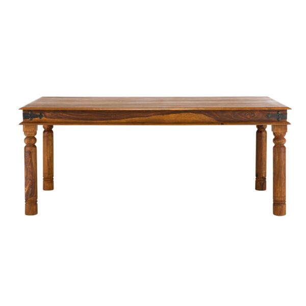 Furnliv Rustic Traditional Solid Sheesham Wood Dining Set with Chairs #06 - Image 9