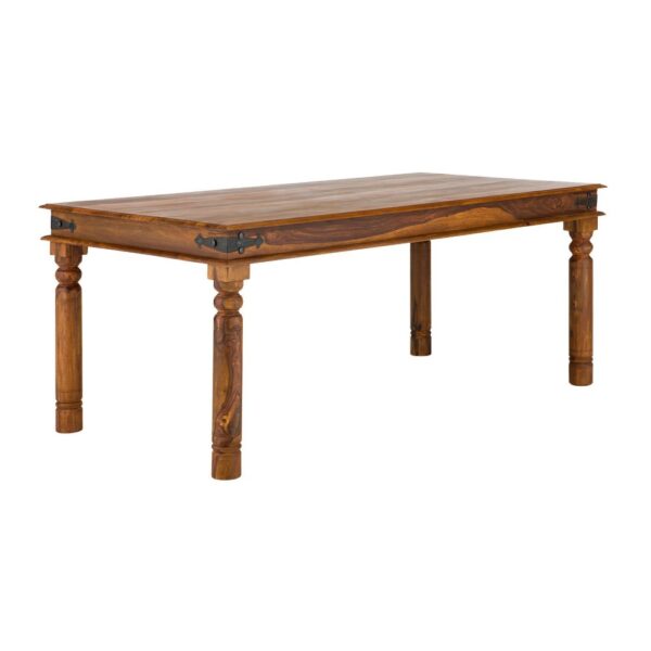 Furnliv Rustic Traditional Solid Sheesham Wood Dining Set with Chairs #06 - Image 11