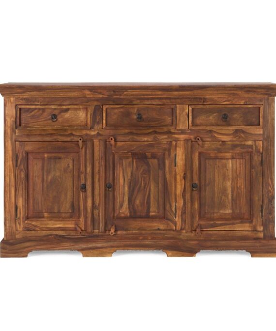 Furnliv Rustic Solid Sheesham Wood Sideboard #03