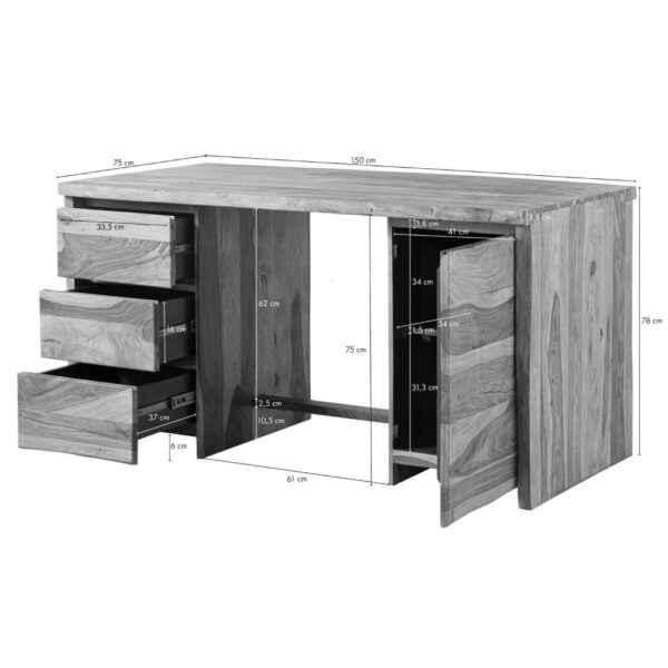 Furnliv Ranthambhor Sheesham Wood Study Desk - Image 8