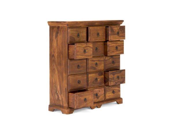 Furnliv Rustic Solid Wood Apothecary Cabinet #09 - Image 3