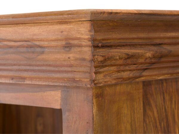 Furnliv Rustic Solid Sheesham Wood Bookcase With Metal Doors #10 - Image 7