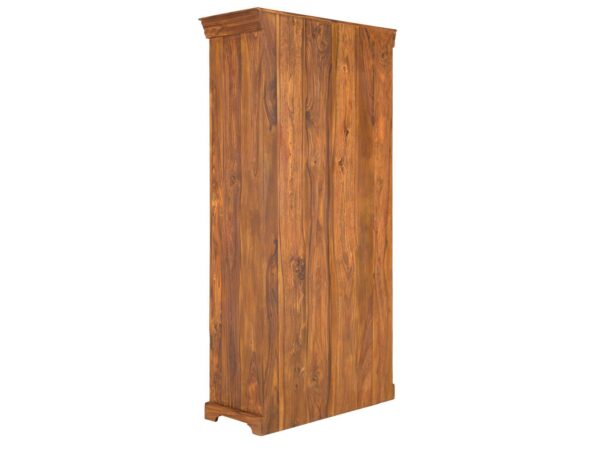 Furnliv Rustic Solid Sheesham Wood Bookcase With Metal Doors #10 - Image 8