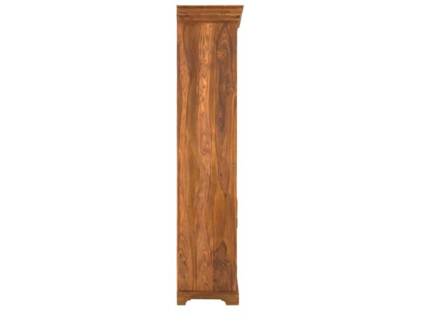 Furnliv Rustic Solid Sheesham Wood Bookcase With Metal Doors #10 - Image 9