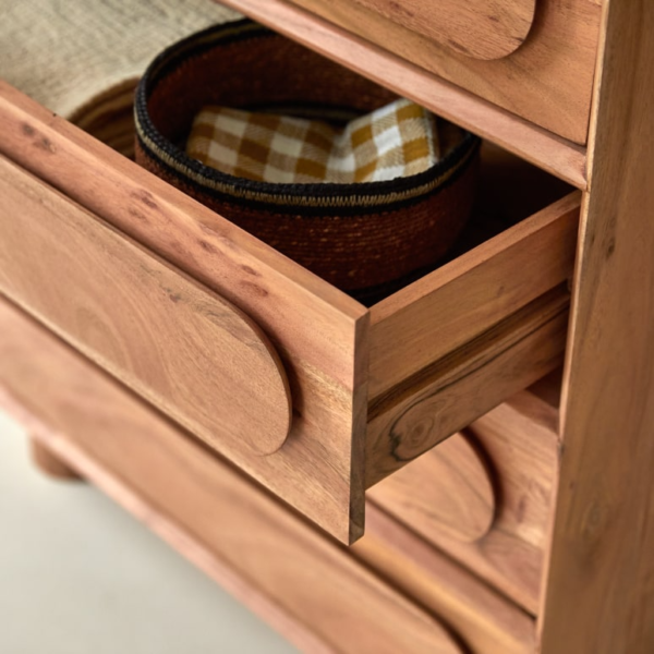 Furnliv Cisco Solid Acacia Wood Chest Of Drawer #01 - Image 6