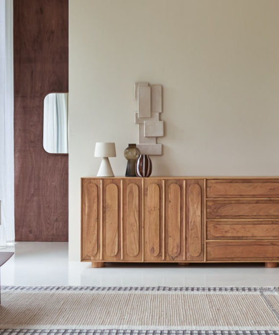 Furnliv Cisco Solid Acacia Wood Sideboard #08