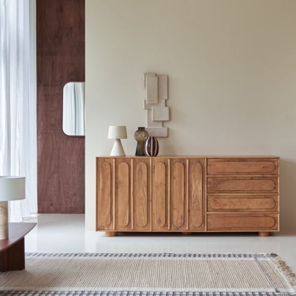 Furnliv Cisco Solid Acacia Wood Sideboard #08