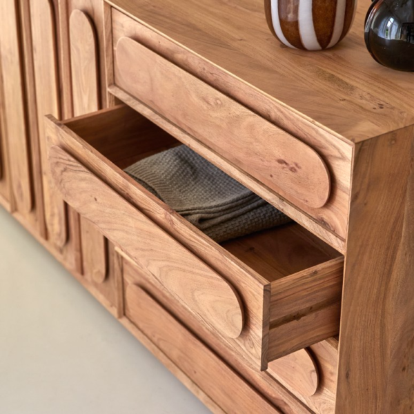 Furnliv Cisco Solid Acacia Wood Sideboard #08 - Image 2