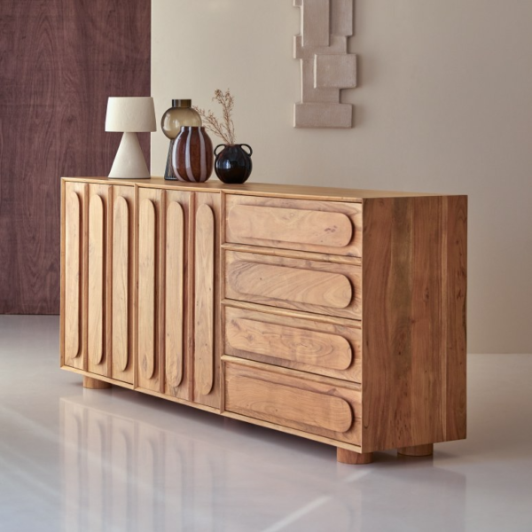 Furnliv Cisco Solid Acacia Wood Sideboard #08 - Image 3