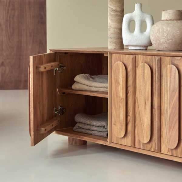 Furnliv Cisco Premium Acacia Wood TV Unit #03 - Image 2