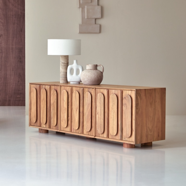 Furnliv Cisco Premium Acacia Wood TV Unit #03 - Image 4