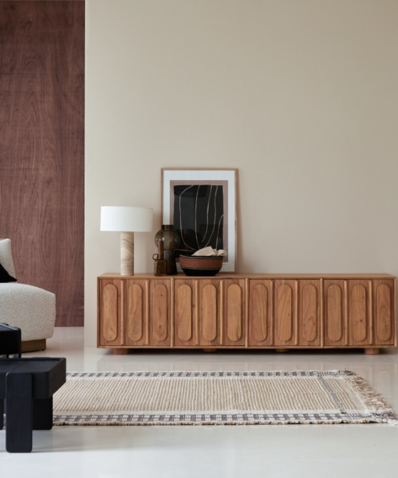 Furnliv Cisco Premium Acacia Wood TV Unit #02