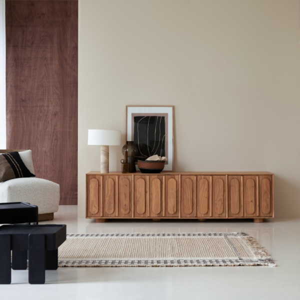 Furnliv Cisco Premium Acacia Wood TV Unit #02