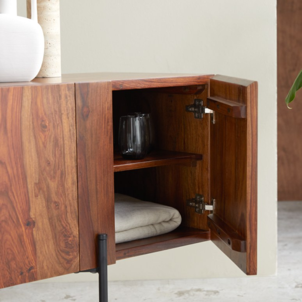 Furnliv Tolka Solid Sheesham Tall Sideboard #04 - Image 2