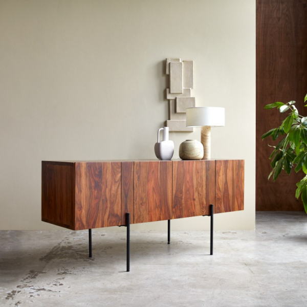 Furnliv Tolka Solid Sheesham Tall Sideboard #04 - Image 4
