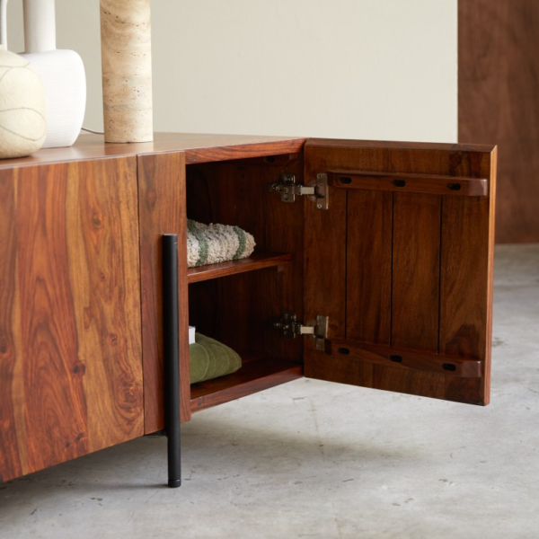 Furnliv Tolka Solid Sheesham Wood Low Sideboard #03 - Image 2