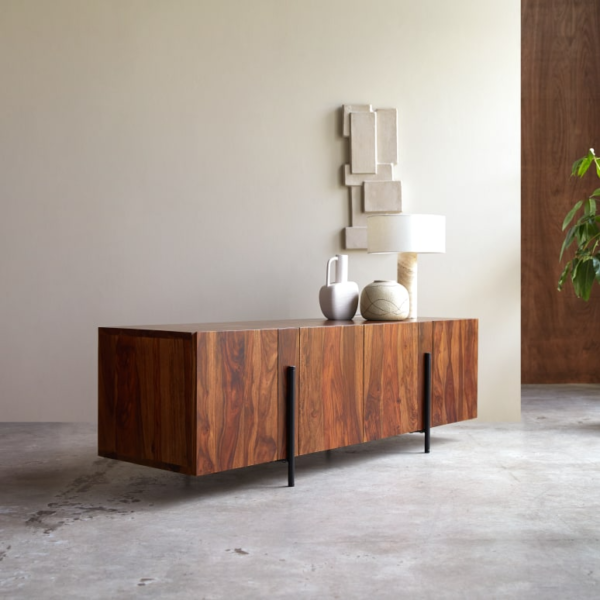 Furnliv Tolka Solid Sheesham Wood Low Sideboard #03 - Image 4