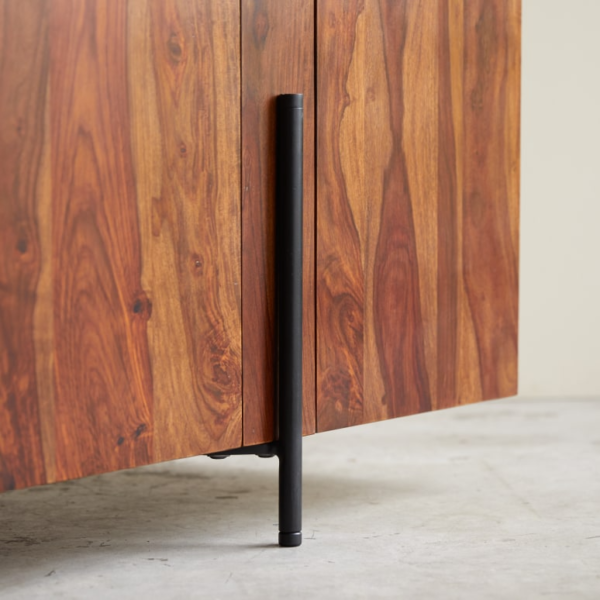 Furnliv Tolka Solid Sheesham Wood Low TV Unit #2 - Image 2