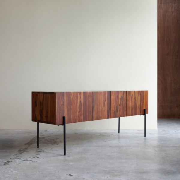 Furnliv Tolka Solid Sheesham Wood Tall Tv Unit #01 - Image 6