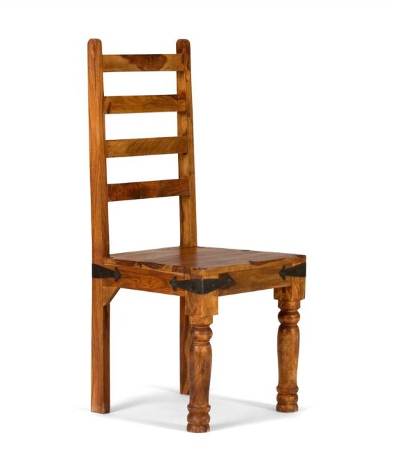 Furnliv Rustic Set of 2 Solid Wood Chairs #08
