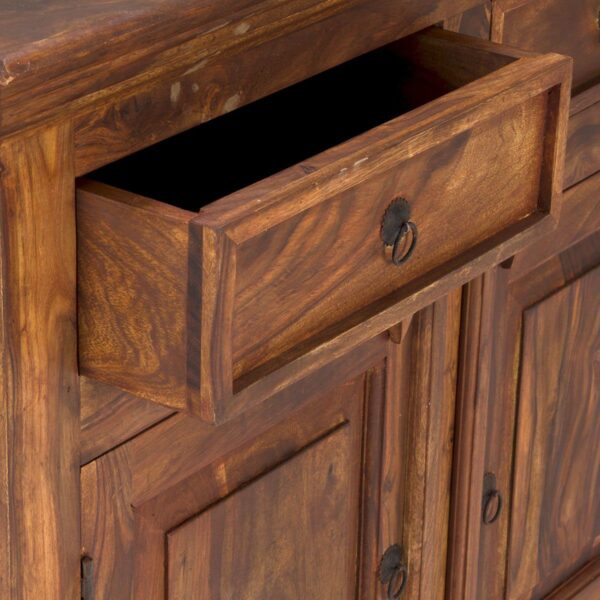 Furnliv Rustic Solid Sheesham Wood Sideboard #03 - Image 9