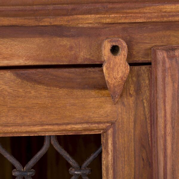 Furnliv Rustic Solid Sheesham Wood 2 Doors 4 Drawers Sideboard #05 - Image 6