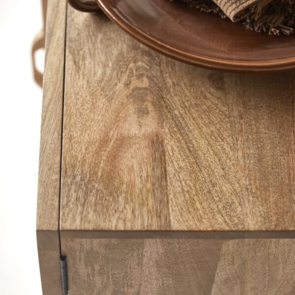 Furnliv Vratta Solid Mango Wood Sideboard with Cane - Image 4