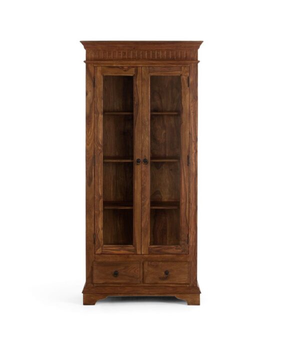 Furnliv Rustic Solid Wood Display Cabinet #07