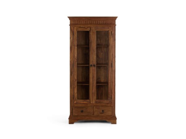Furnliv Rustic Solid Wood Display Cabinet #07