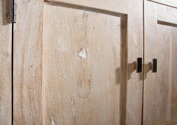 Furnliv Fade White Solid Acacia Wood Two Door Cabinet #08 - Image 4