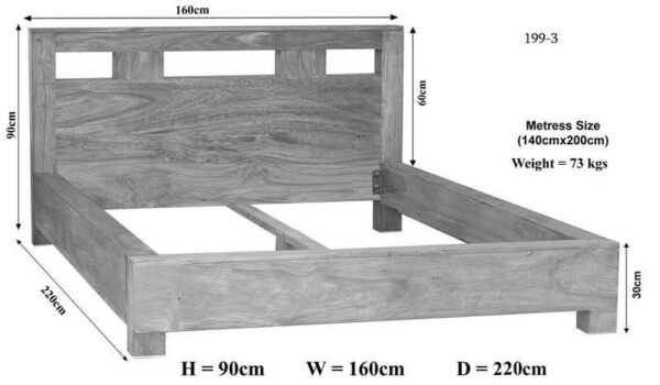 Furnliv Acacia Bed