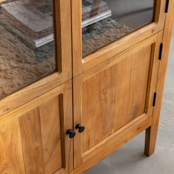 Furnliv Acacia Wood Display Cabinet