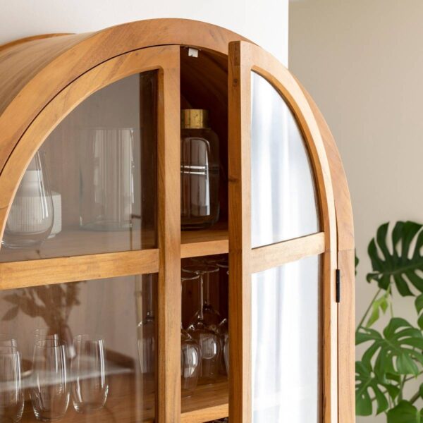 Furnliv Acacia Wood Display Cabinet