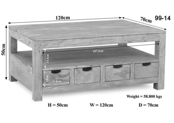 Furnliv Acacia Coffee Table