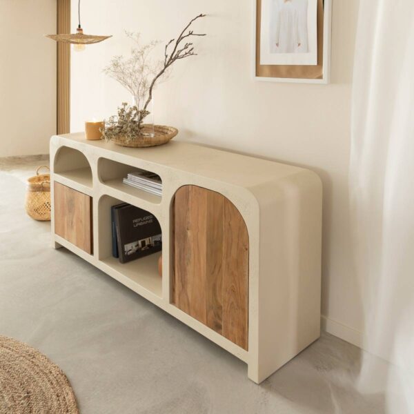 Furnliv Fade Natural Solid Wood Sideboard #02 - Image 9
