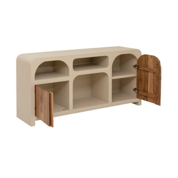Furnliv Fade Natural Solid Wood Sideboard #02 - Image 5
