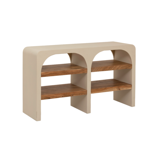 Furnliv Fade Natural Solid Wood Vanity Unit #07 - Image 2