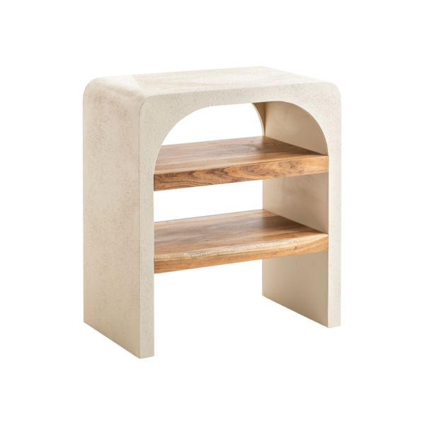 Furnliv Fade Natural Solid Wood Small Vanity Unit #06 - Image 2