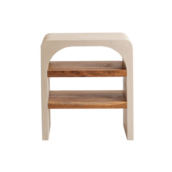 Furnliv Fade Natural Solid Wood Small Vanity Unit #06 - Image 4
