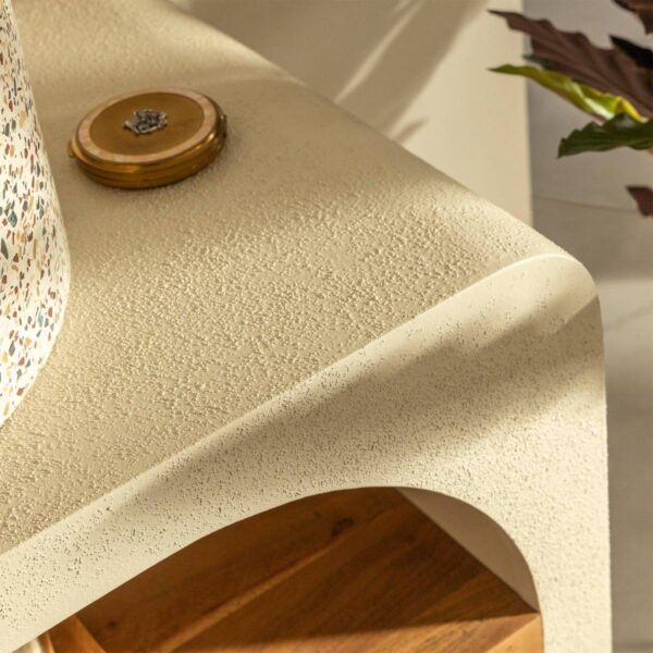 Furnliv Fade Natural Solid Wood Small Vanity Unit #06 - Image 7