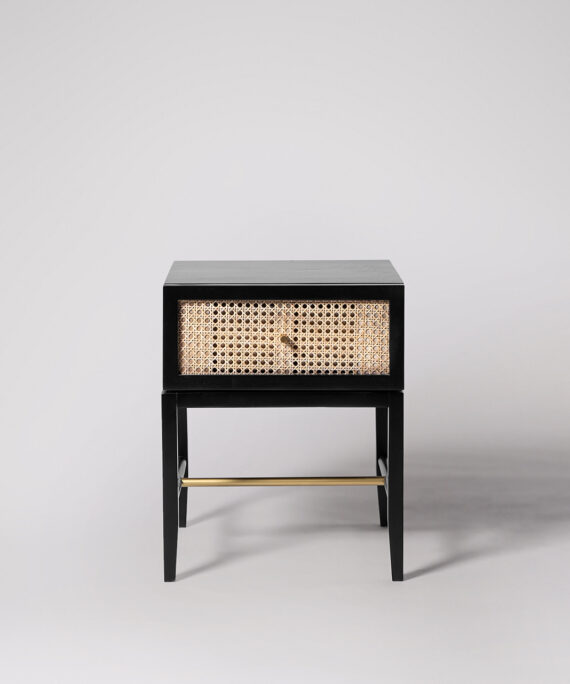 Furnliv Rattan Black Bedside Table #08