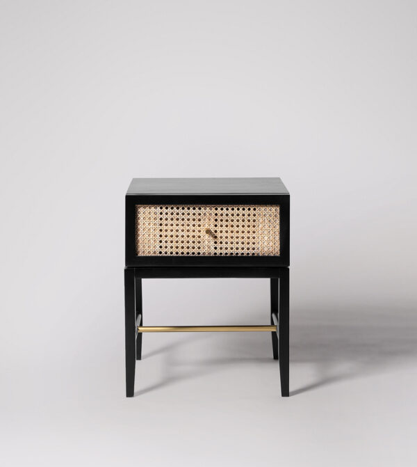 Furnliv Rattan Black Bedside Table #08