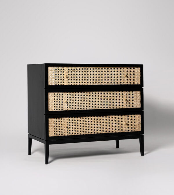 Furnliv Rattan Black Solid Wood Chest of Drawers #01 - Image 2