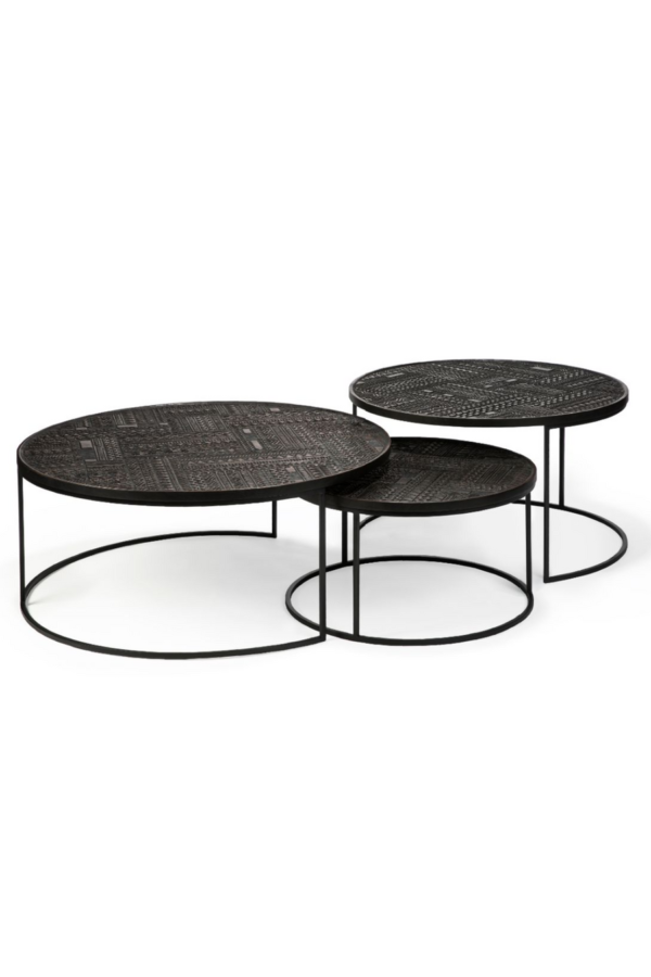 Furnliv Jodhpur Traditional & Carved Nesting Coffee Table Set - Image 6