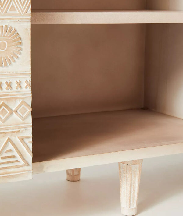 Furnliv Jodhpur Traditional Carved Mango Wood Sideboard - Image 7